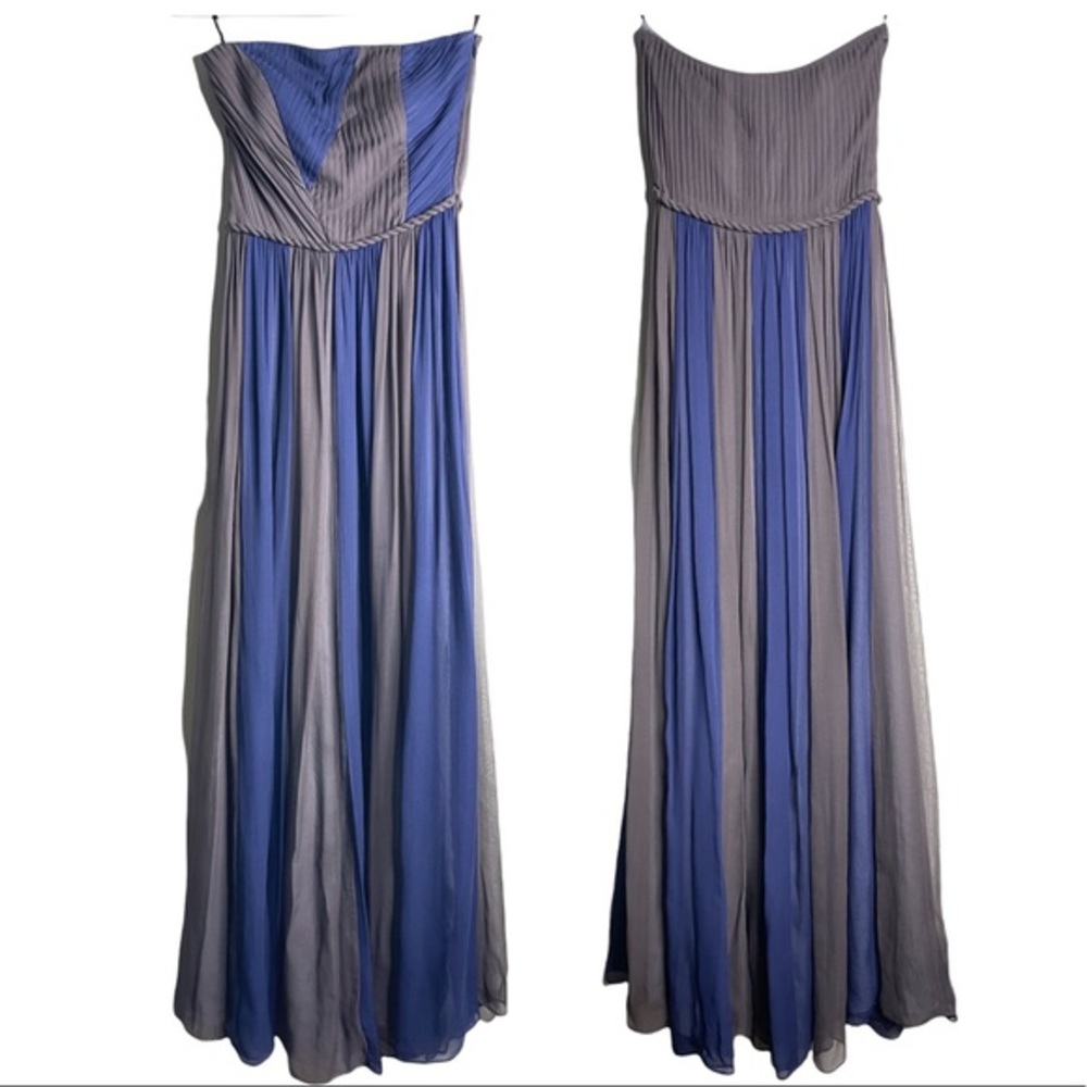Aryn K. Blue and Gray Maxi Dress
